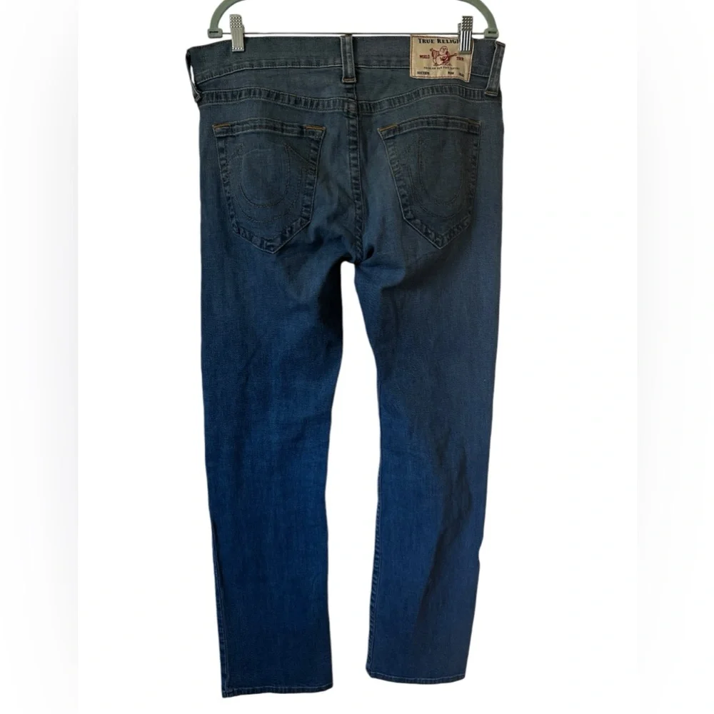 True Religion Ricky Mens Jeans 34x32 Blue Relaxed Straight Cut Pants